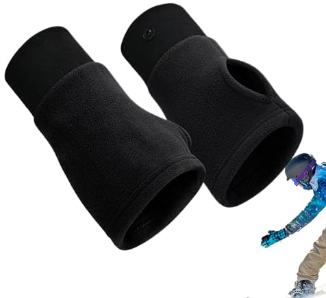 Genérico Gants sans Doigts - Manique résistante au Vent pour Temps Froid, avec Doublure Chaude, pour déplacements, Camping, randonnée, Cyclisme, Course à Pied, Moto