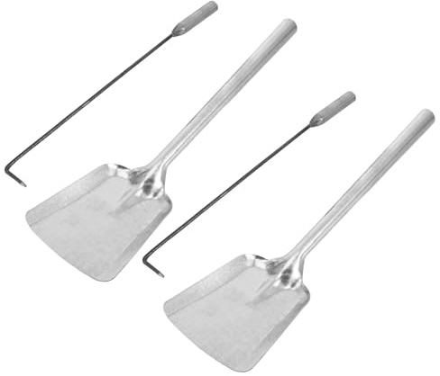 POPETPOP 4pièces Outils pour Feu Pelle à Pinces pour Feu de Camp Tisonnier Allume-feu Outils pour Foyer Extérieur Accessoires pour Poêle à Bois