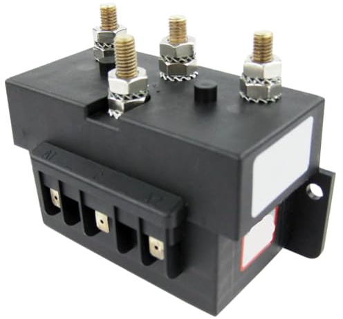 EYEtoKtcG Caja de Control de relé de solenoide de cabrestante, Controlador de Motor de Marcha atrás máximo de 12V 1500W, Compatible con molinete de Ancla de Barco