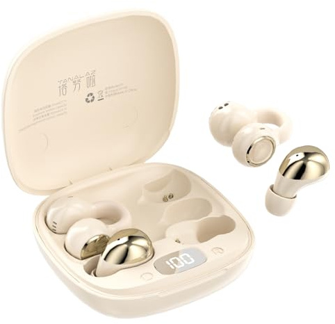 TANALAZ Set auricolari wireless 2-in-1 i91, cuffie sonno a orecchio aperto e mini in-ear Combo, auricolari sonni invisibili Bluetooth 6.0 per piccoli canali di orecchio con custodia di ricarica
