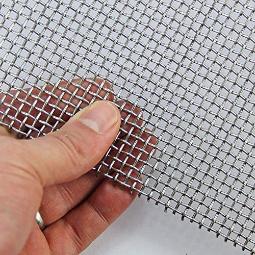 Heavy Duty 304 Stainless Steel Woven Mesh | 6 Holes/inch x 1.2mm Wire x 3mm Hole (500 x 500mm Sheet)