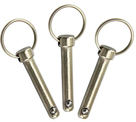 10 pines de bola de liberación rápida de 6 mm, 8 mm, 10 mm de diámetro con extremo de bola de resorte (7,8 x 52 mm)