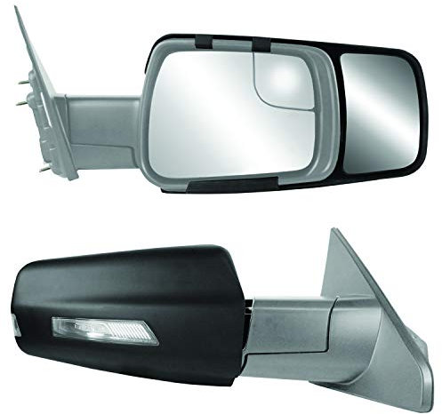 Fit System - 80730 Snap & Zap Custom Towing Mirror Pair for Ram 1500 Pick-up, Black