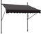 HENGMEI Klemmmarkise Balkon Markise Einziehbar Balkonmarkise Sonnenschutz ohne Bohren höhenverstellbar (300cm breit, Dunkelgrau)