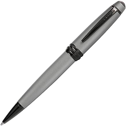 Cross Bailey Kugelschreiber (Drehmechanik, Schreibfarbe schwarz, Strichstärke M, inkl. Premium-Geschenkbox) Mattgrau, 1 Stück (1er Pack)