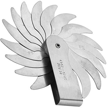 Radiusmesser, Radius Messgerät aus Edelstahl Externes Internes Konkaves Konvexes Messwerkzeug für Werkzeug und Formenbauer Prüfen(R25-50MM)