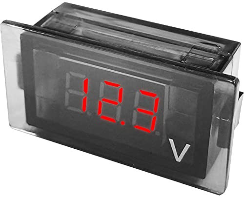 Voltímetro De Panel Digital, Medidor De Voltaje De Pantalla Digital 12V-24V Voltímetro De Interruptor Digital Dc Para Yate Camión Barco Motocicleta RV SUV Mini Amperímetro Voltímetro Digital