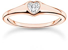 THOMAS SABO Ring Herz roségold 925 Sterlingsilber, 750 Roségold Vergoldung