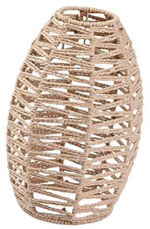 Baoblaze Pendelleuchtenschirm Geflochtener Rattan-Hängeleuchten-Lampenschirm für Hotel-Aufenthaltsraum, Stil D