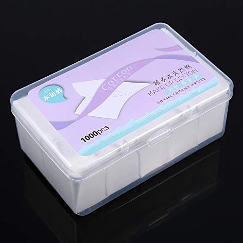 Pilipane 1000 PCS Maquillaje Facial Almohadillas de algodón Suave, Almohadillas de Limpieza cosméticas de algodón Toallita de Maquillaje para removedor de Esmalte de uñas Facial con Caja