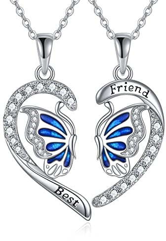 POPLYKE Mutter Tochter Halskette Mutter Sohn Anhänger Vater Tochter Schwester Schmuck Sterling Silber Mutter Tochter Schmuck Set Geschenke für Damen