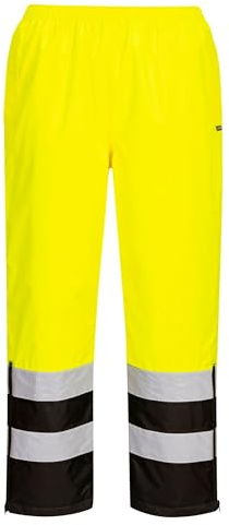 Portwest S598 Hi Vis Winter Trousers Waterproof Insulated Work Pants with Reflective Tape for Harsh Weather Protection, Yellow/Black, XL