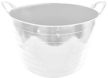 CABLEPELADO Capazo Uso alimentario de plástico, Cubo alimentario de plástico, Balde para Alimentos, 65 litros, Diámetro Superior: 54 cm, Diámetro Inferior: 43 cm, Altura: 33 cm, Color Blanco