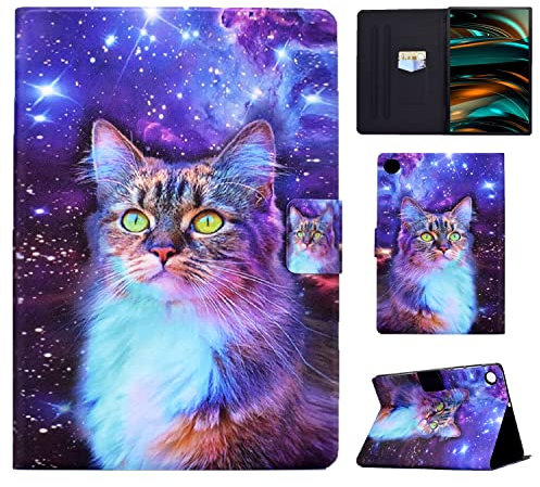 Vaitasy Hülle Huawei Mediapad M5 Lite 10 10,1 Zoll 2018, Weiche TPU Cover mit Pencil Stifthalter Schutzhülle für Huawei Mediapad M5 Lite 10.1 - Sternkatze