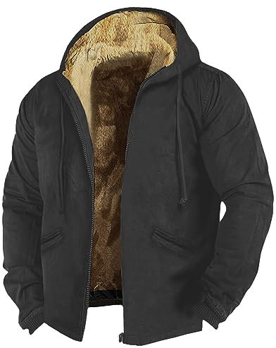 KONG JIMFAN Winterjacke Herren Weiß Herren Stand Collar Jacket Segeljacke Herren Wasserdicht Feuerwehr Jacke Herren Blazer Anzüge Herren Blouson Übergangsjacke Oversize Lederjacke(Dark Gray,3XL)