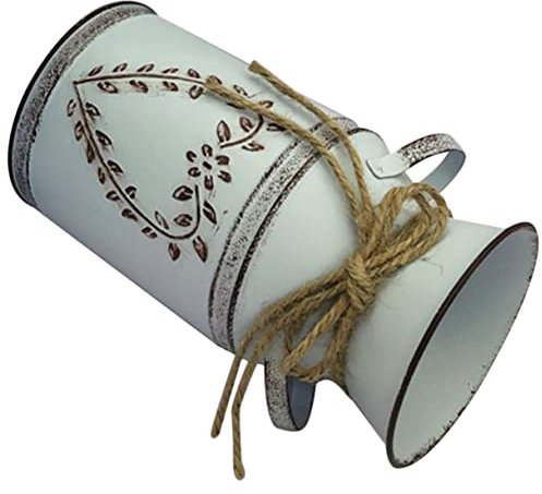 Ciieeo Vintage Metallblumenvase Im Landhausstil Dekorativer Eimer Für Blumenarrangements Retro Pflanzengefäß Für Garten Und Wohnzimmer Für Hauswärmung Und Kreative Dekoideen