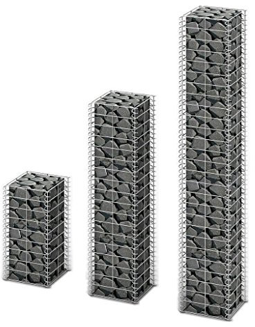 BaraSh Gabionen-Set 3-TLG. Verzinkter Draht Gabione Gravel Grid Hochteich