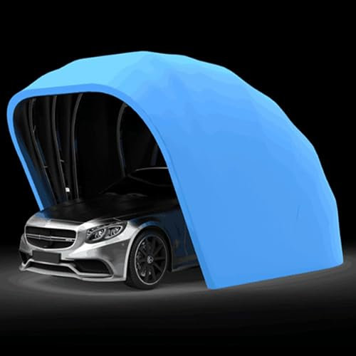 Tenda da garage per auto mobile completamente automatica con telecomando, posto auto coperto pieghevole in acciaio inossidabile per parcheggio auto (blue 5.5 * 2.5m)