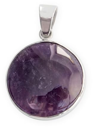 Fly Style Ketten Anhänger Silber Edelstein Amethyst Jade Tigerauge Obsidian Amulett - Silberschmuck Heilsteine