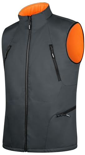 FREE SOLDIER Men's Lightweight Golf Vests Outerwear Windproof Reversible Sleeveless Softshell Jackets for Travel Running Hiking Fishing Hunting
