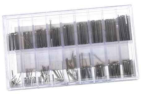 LIFKOME 360pcs Stainless Steel Ear Hair Clip Spring Bars for Watch Band Double Flange Design Fits Includes Cotter Pins for Easy Replacement and Repair