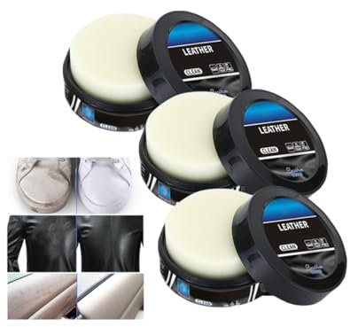 Crema per la Pulizia e la Cura, Pasta detergente per la Cura della Pelle, Kit di Riparazione della Pelle per Interni Auto, Salviette per la Pulizia della Pelle, Cura della Pelle (1PCS)