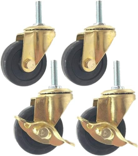 Set Of 4 Caster Wheels,Swivel Casters2'',M8 Bolt