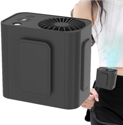 Ventilador de cinturón corporal portátil | Ventilador portátil con clip de cintura - Ventilador de mano USB de bolsillo, ventilador de refrigeración portátil para tienda de campaña, aventuras al aire