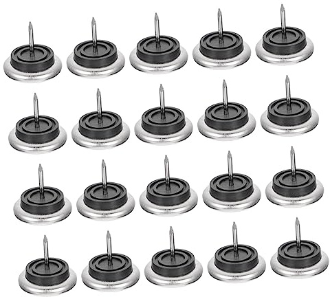 Angoily Clavos Deslizantes Plata Muebles de Hierro de Protección 20 Pack 20 Unidades Suelo Patas de Silla para Biblioteca y Escuela