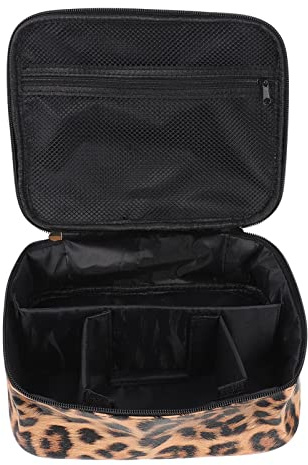TOVINANNA Leopardenmuster Kosmetiktasche wasserdichte Haushalts und Reisetasche Multifunktioneller Reiseorganizer mit Viel Stauraum für Make-up und Kosmetikartikel