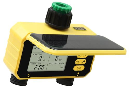 YCHUCH Controlador Temporizador Riego Solar Avanzado Válvulas Temporizador Riego Digital Funcionales para Céspedes Y Verduras