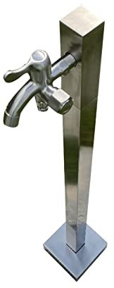 inless Acciaio Esterno Giardino Rubinetto Colonna 100 cm Resistente alle intemperie Fontana Verticale Rubinetto Fontana per Cortile