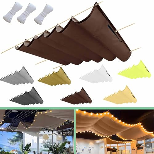 Einziehbar Welle Sonnensegel 180x350cm(BxL) Verstellbar Schattenabdeckung Sonnenschutz Wasserdicht Outdoor Pergola UV-beständig Markise Anwendbar auf Terrasse Garten Rostrot
