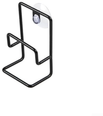 Scaffale per lavello in metallo con ventosa, soluzione efficiente per riporre spugne da cucina e bagno (nero)