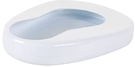 WEKAMOS Bassin De Lit Portable Urinoir Pour Patient Alité Protection Anti-éclaboussures, Surface Lisse Facile à Nettoyer, Design Profilé Pour Confort, Pour Soins à Domicile Personnes Âgées
