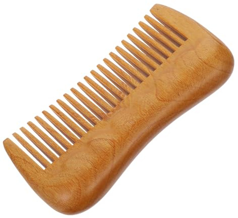 Zerodeko Fine-toothed Wooden Comb Hair Styling Tool for Women Scalp Massage and Itch Relief Multi-purpose Hairdressing Accessory