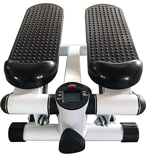 Belfoyer Stepper Hidráulico con Bandas de Resistencia y Pantalla LCD, Mini Máquina de Ejercicio Silenciosa para Casa, Entrenamiento de Piernas, Glúteos y Brazos-Noir