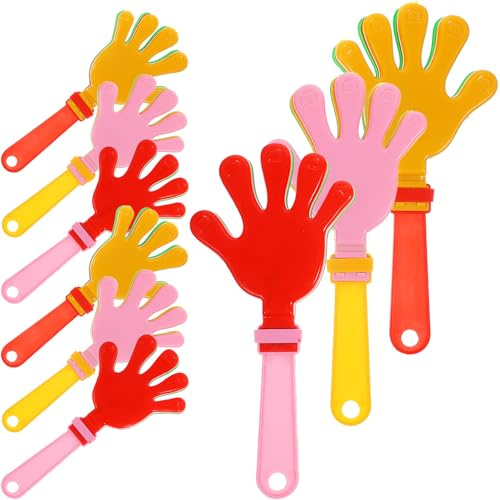 Abaodam Matracas de Plástico para Fiestas 20 Piezas, Aplausos, Generadores de Ruido de Colores, 19 Cm, Juguetes para Animar Celebraciones y Eventos Infantiles