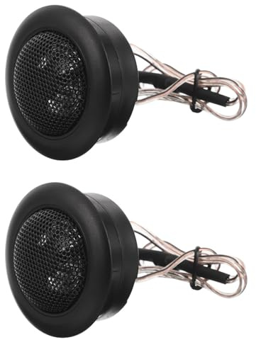 VANZACK Tweeter Audio Voiture 2 Pouces Métallique, Haut-Parleur Stéréo Mini à Pavillon, Système Audio Auto, Accessoire Intérieur Voiture, Paire de Haut-parleurs Portière pour Son Clair