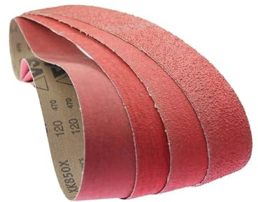 4 stycken keramiska slipband för slipning av hårdmetall (MIX, 533 x 75 mm)