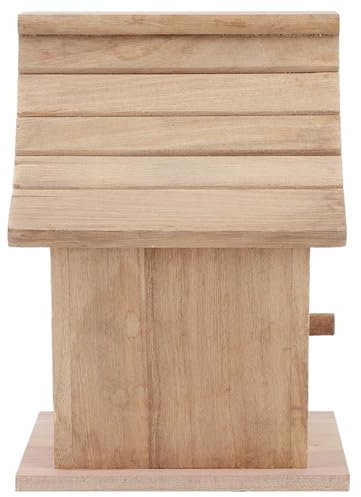 YUEHISY Caja de Cría de Casa de Pájaros de Madera para S, Casa de Pájaros Colgante con Soporte, Nido de de Madera Natural para Pequeños Periquitos, Apertura Lateral Segura para Fácil Acceso, Sala de