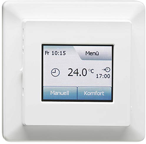 Stiebel Eltron RTF-TC Elektronischer Fußbodentemperaturregler, Unterputz, Touch-Screen, weiß (236724)
