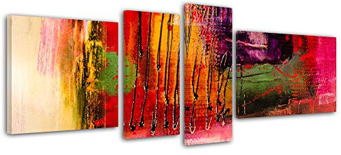DECLINA Großformat, Kunstdruck auf Leinwand, Dekoration für Wohnzimmer, modernes Leinwand, 120 x 50 cm, Leinen, 240x100 cm