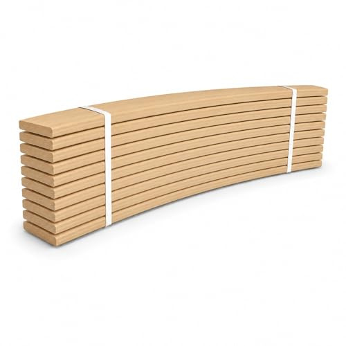 Cortassa Soluko - 10 gebogene Leisten aus Buchenholz - Ersatz für Lattenrost 6,7 x 79 x 0,8 cm