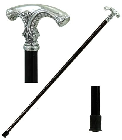 Bastone per anziano Fatto A Mano, Bastone da Passeggio Robusto,per Signora Anziana, Bastone Cavagnini - 97 Cm Nero