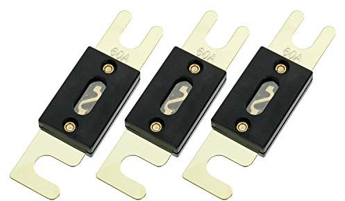 BOJACK 60 A 32 VDC ANL Fusible à Plats pour système audio et vidéo de voiture (Paquet de 3 pièces)