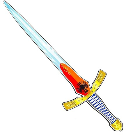 W WIDMANN MILANO Party Fashion - Espada de espuma blanda, para niños, espada de juego, arma, soldado, fiesta temática, carnaval
