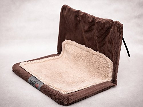 HOBBYGARDEN Katzenhängematte Katzensofa Liegen Katzenkissen Sofa Katzenkorb Bett Katzencouch Tierbett Weich Haustierbett Katzenliegen Rechteckiger Verschluss cm