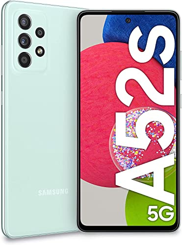 Samsung Galaxy A52s 5G Smartphone, Display Infinity-O FHD+ da 6,5 pollici, 6GB RAM e 128GB di memoria interna espandibile, Batteria 4.500 mAh e Ricarica Ultra-Rapida Green [Versione Italiana]
