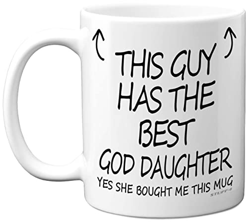 Stuff4 This Guy Has The Best God Daughter Mug, Father Gifts for Birthday | God Daughter Gifts, 11oz Ceramic Dishwasher Safe Coffee Mugs, Christmass, Premium Cup Made in UK